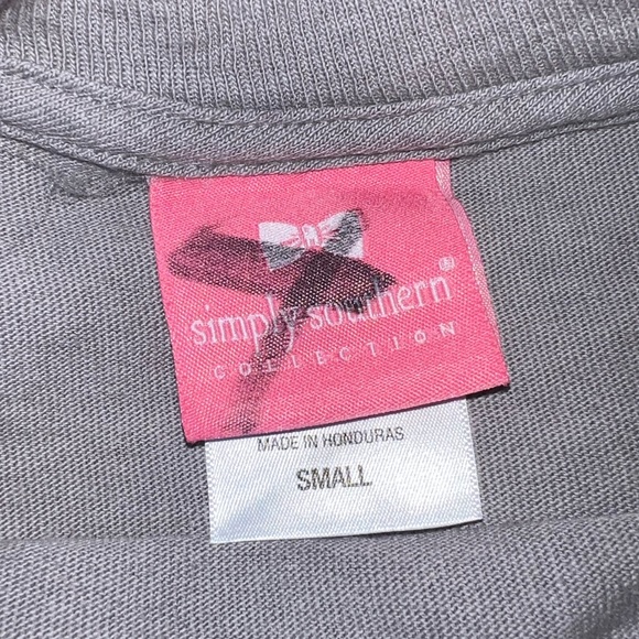 Simply Southern American Flag 🇺🇸 Turtle 🐢 Grey Long Sleeve Shirt - Picture 3 of 5